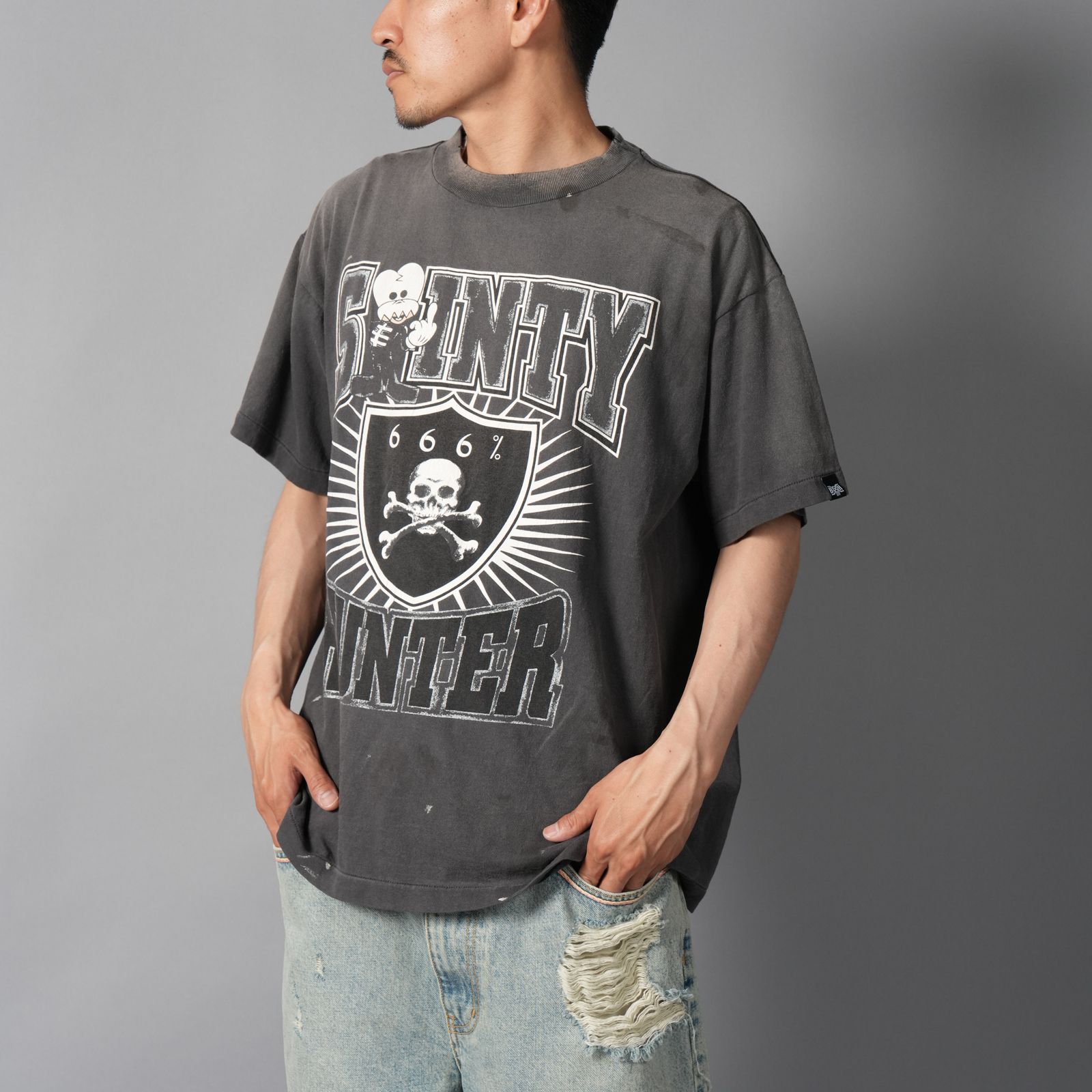 【残りわずか】【コラボ】SM-MK8-0000-C29 / BH_SS T-SHIRT / SAINTY HUNTER / BLACK / Tシャツ  (ブラック)