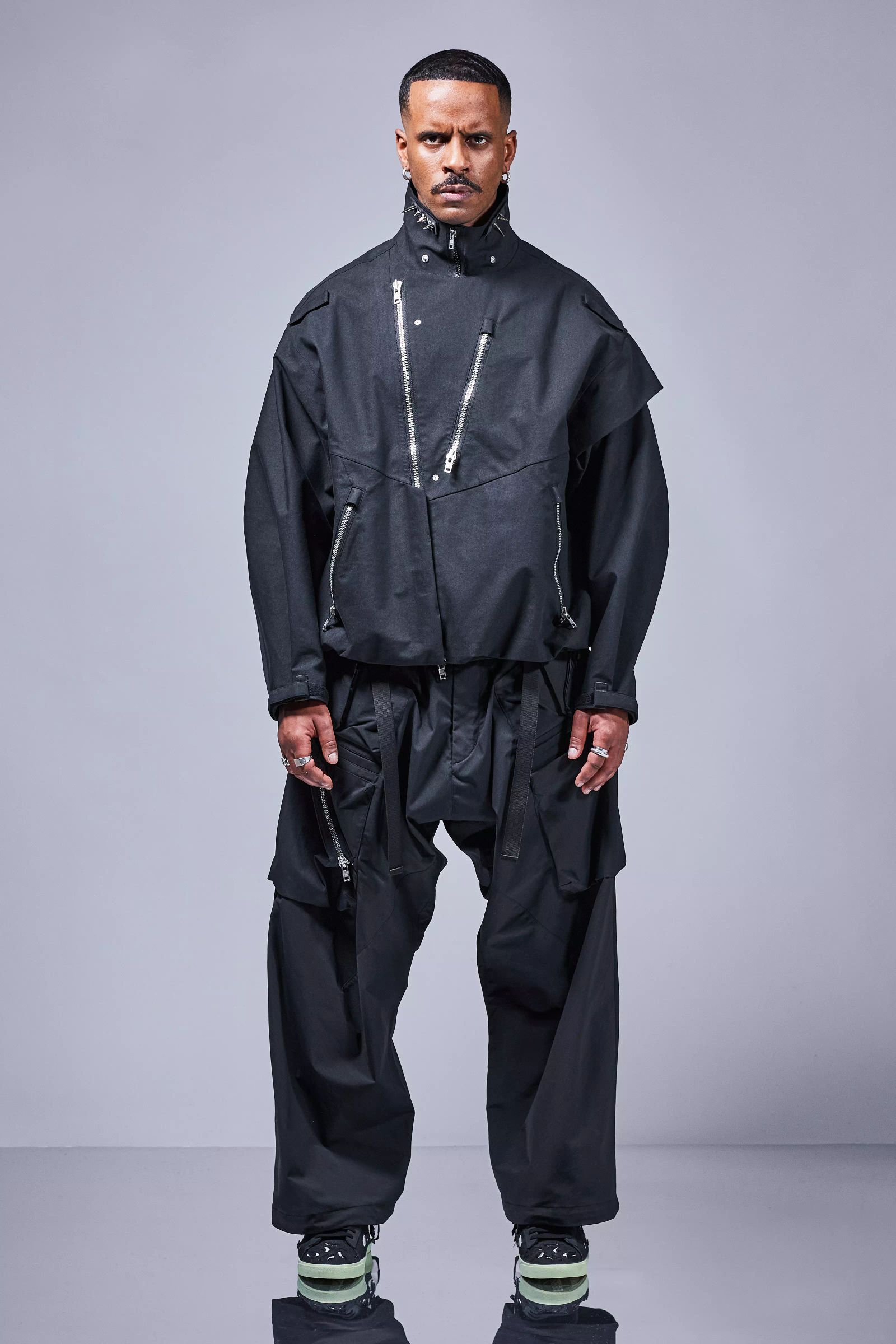 J68W-BQ / 3L Rider Jacket Gen. 1 / ライダージャケット / ナイロンジャケット[ワイドフィット](ブラック)