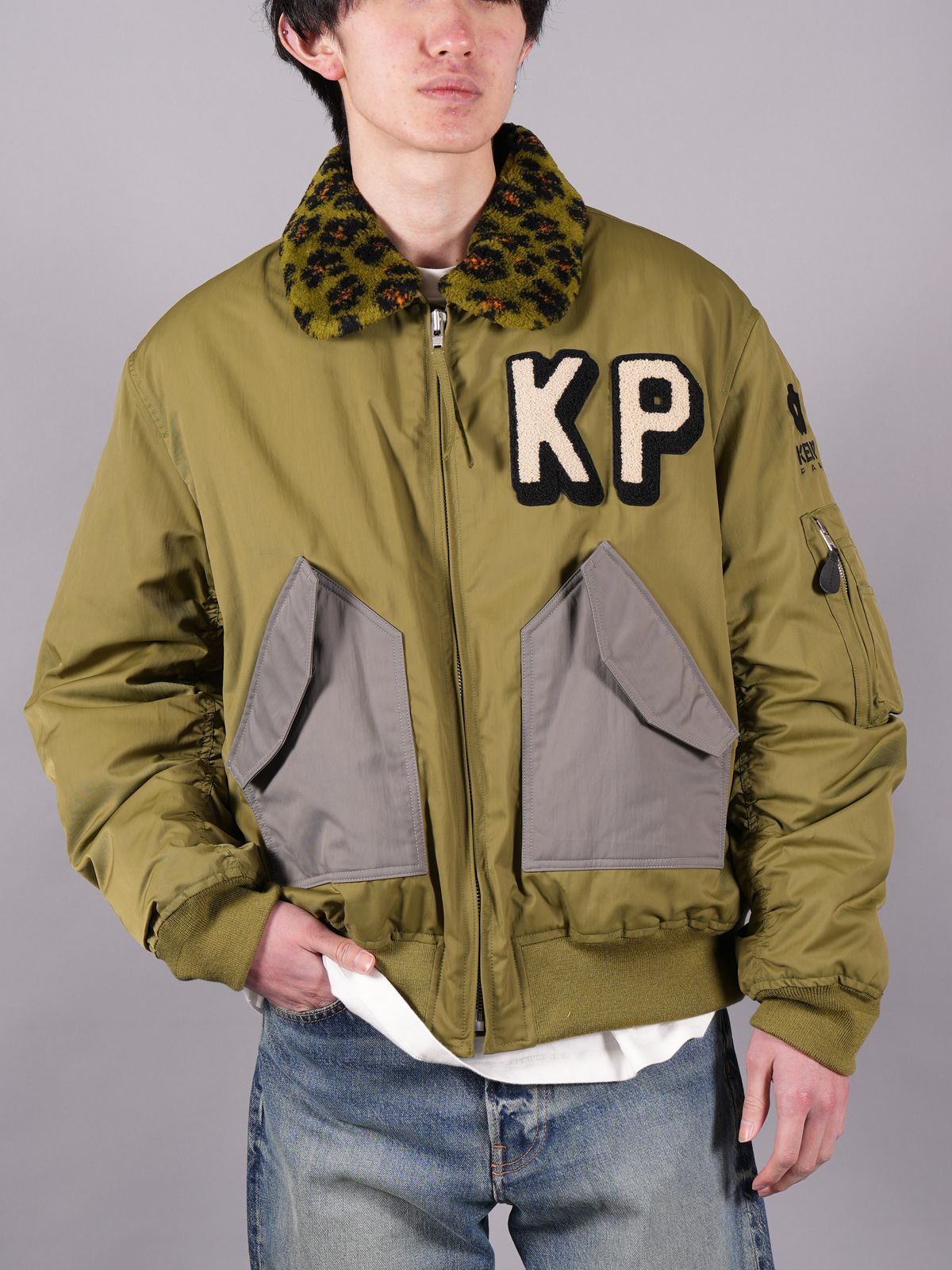 美品 ケンゾー KENZO NYLON BOMBER JACKET MA-1