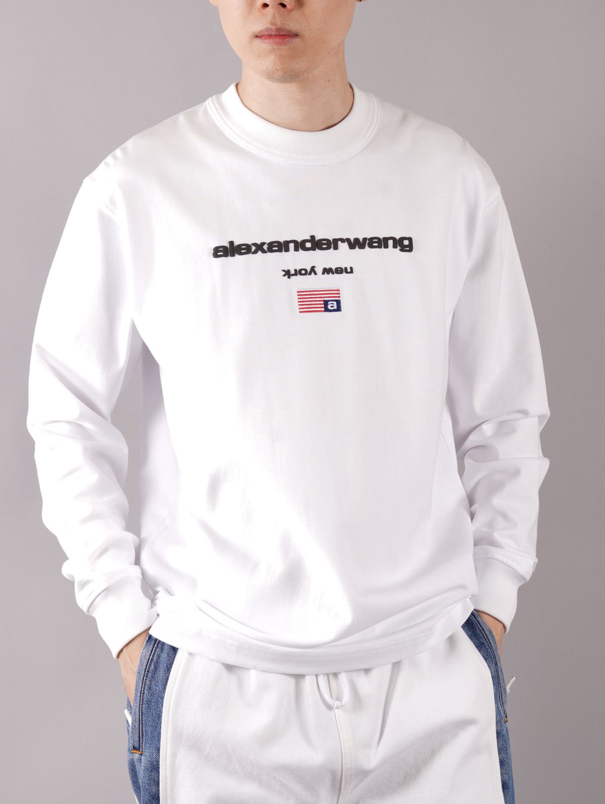 ALEXANDER WANG - ラスト1点 / logo graphic long sleeve T-shirt ...