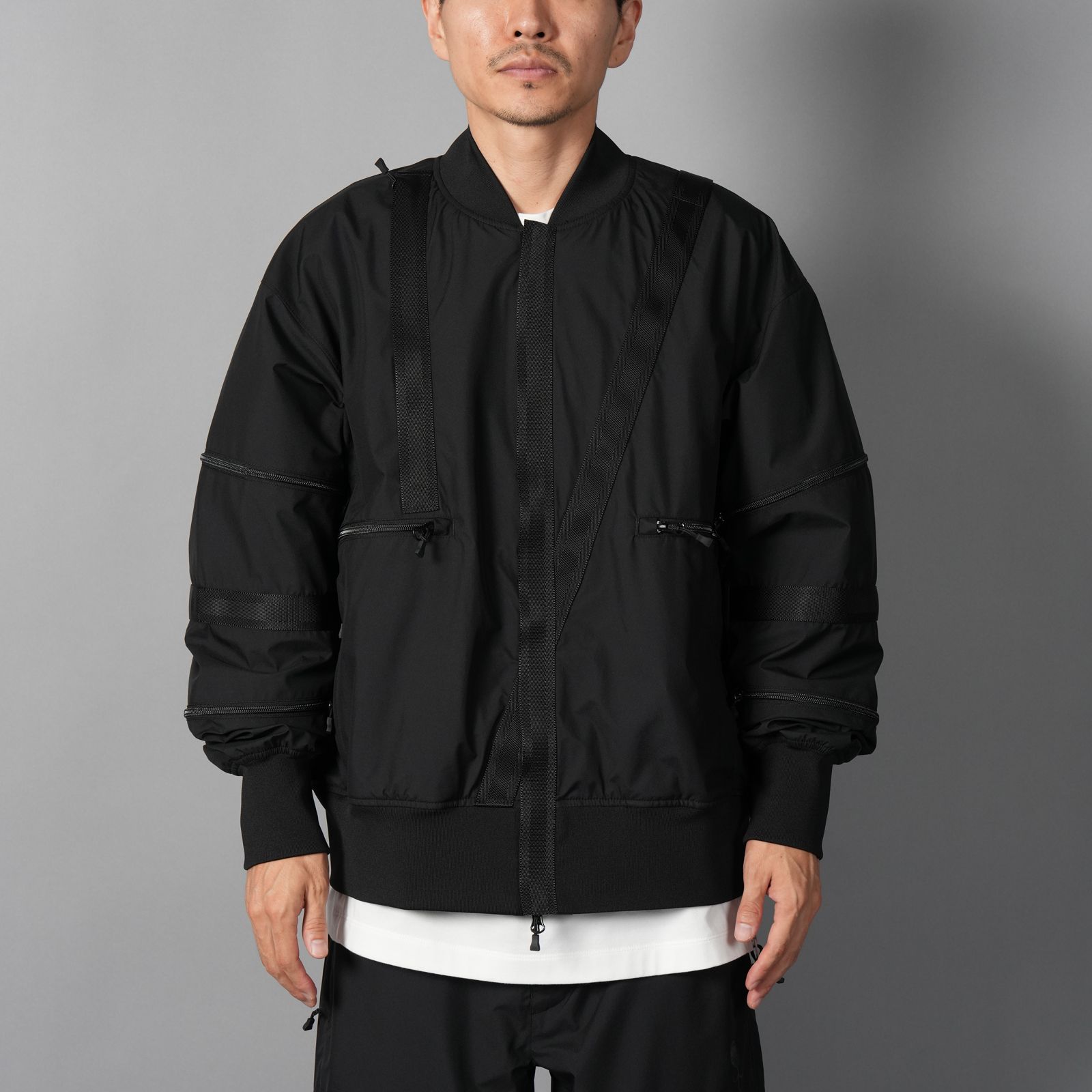 【限定】【D-VEC×ALMOSTBLACK】WINDSTOPPER 3L MA1 BLOUSON / ゴアテックス ラボ スリーレイヤー / ブルゾン [防水・防風] (ブラック)