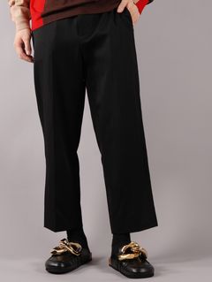 BELTED STRAIGHT TROUSERS / ベルテッド ストレート トラウザーズ (ブラック)
