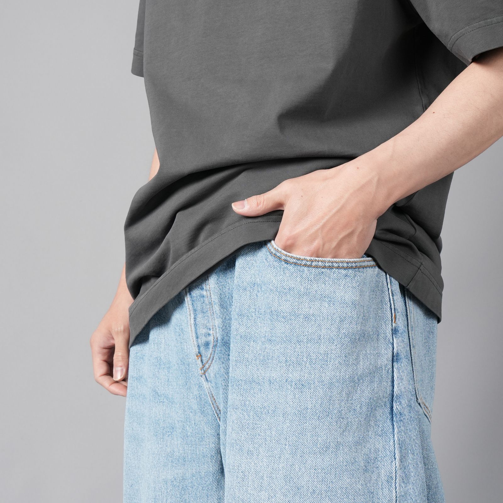 alexander wang - OVERSIZED ROUNDED LOW RISE JEAN / デニム