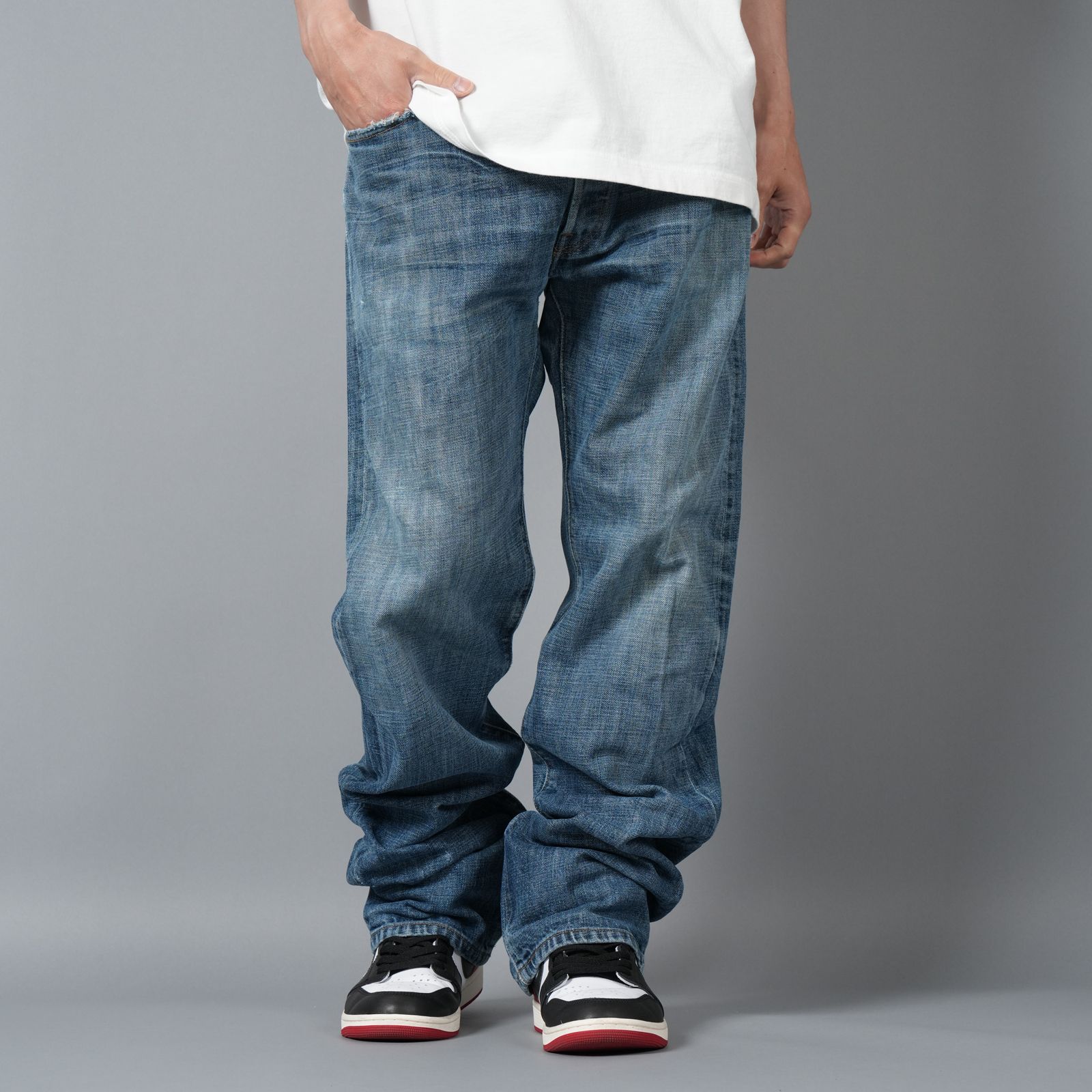 【ラスト1点】BASICKS x Vintage Levi's Heart Pocket Denim / ハートポケットデニム [36インチ] (ブルー)