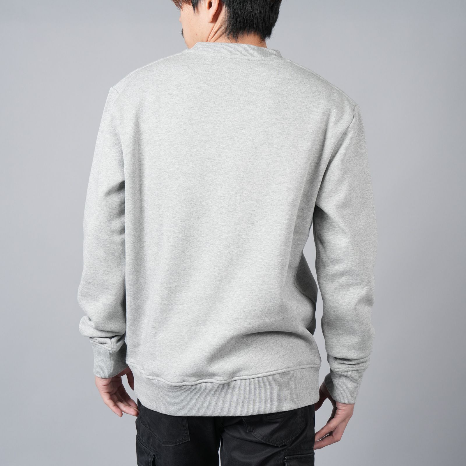 【ラスト1点】 BALMAIN STITCH COLLAR SWEATSHIRT / バルマン ステッチカラー スウェットシャツ (グレー)