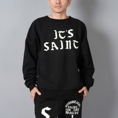 【10月12日(土) 10:00am 販売スタート!!】SM-YS1-0000-028 / CREW SWT / IT'S SAINT /BLACK / スウェット・トレーナー (ブラック)