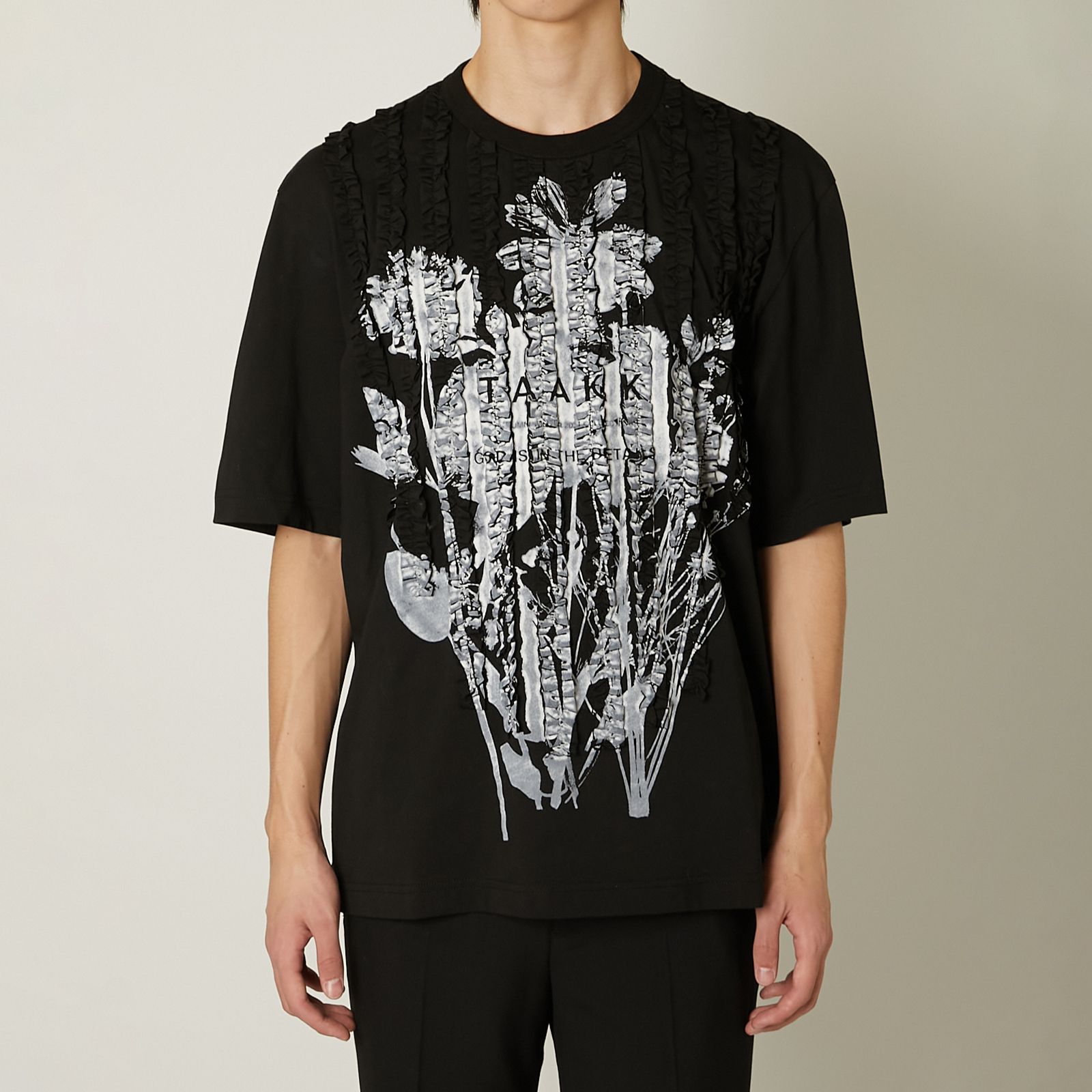 TAAKK - 【ラスト1点】RUFFLE PRINT JERSEY / ラッフルプリント