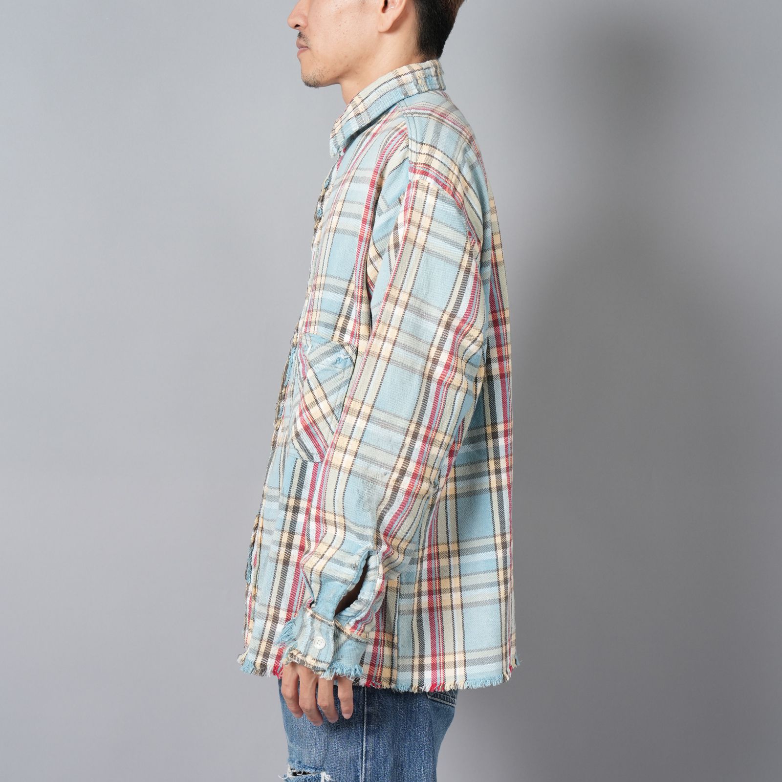 【ラスト1点】【限定】SM-YS1-0000-C37 / LM_FLANNEL SHIRT / MULTI / ネルシャツ (マルチ)