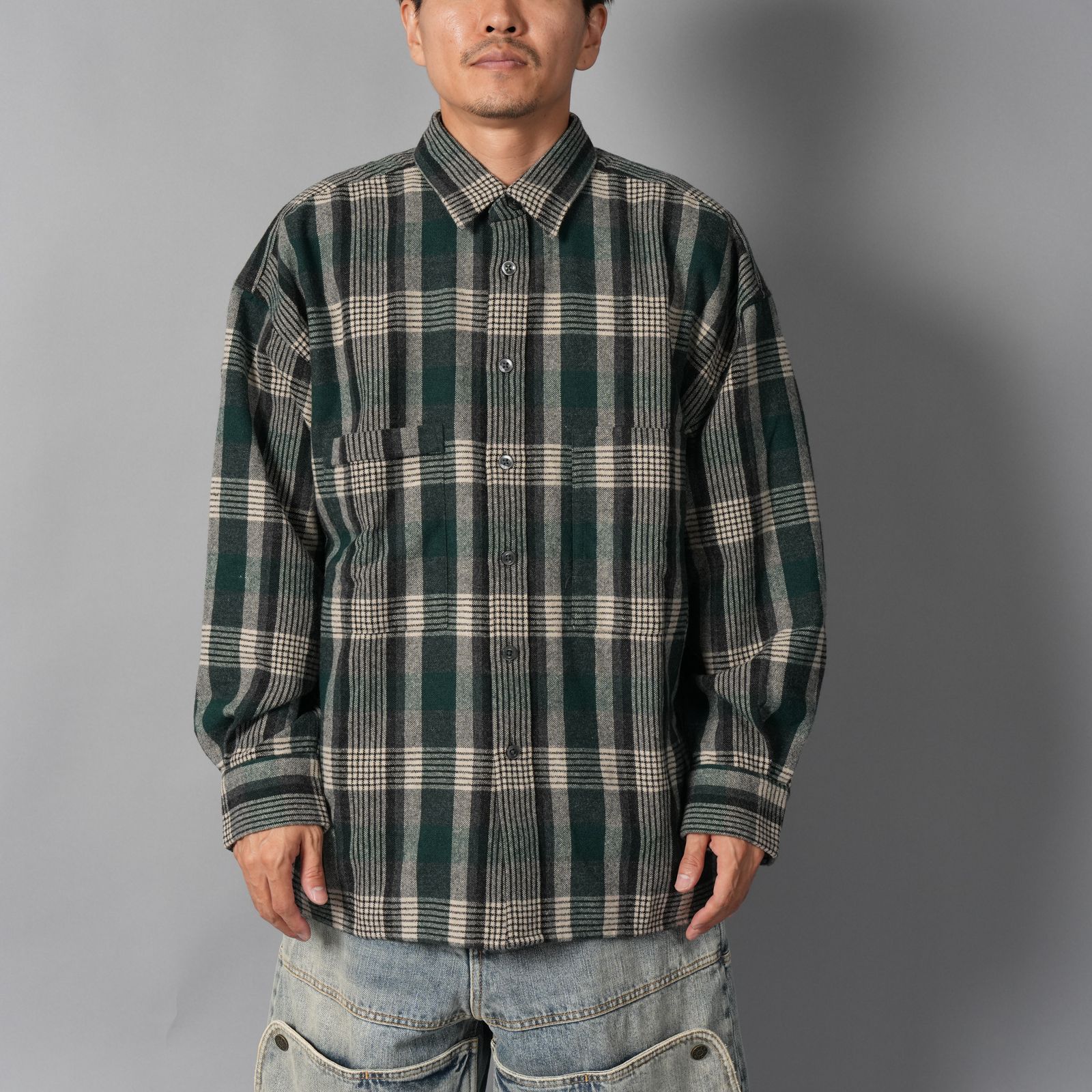 Classic Wool Shirt / クラシックウールシャツ (グリーン)