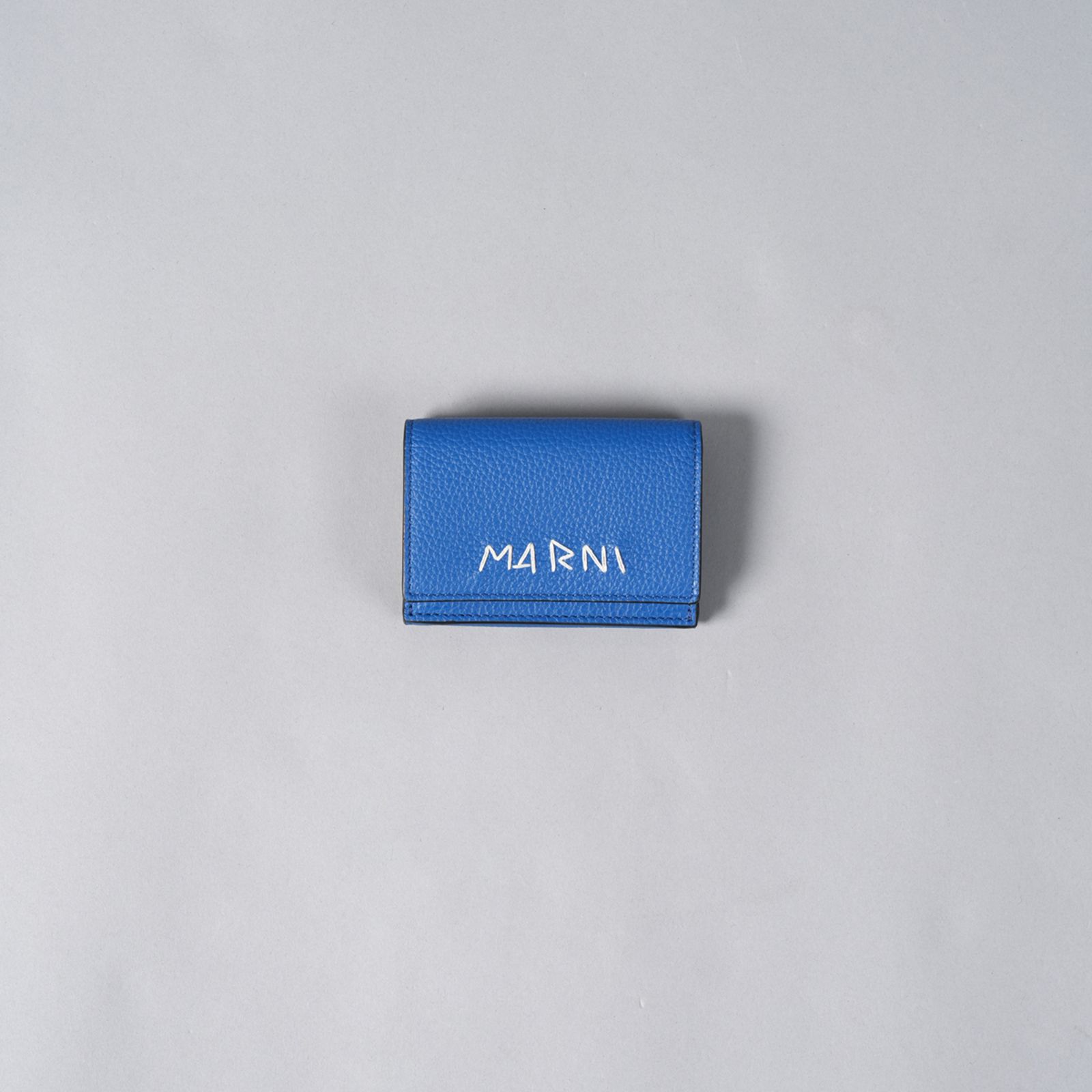MARNI - 【ラスト1点】 TRIFOLD / ブルー レザー製 三つ折りウォレット ...