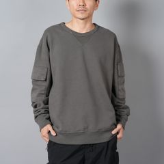 【ラスト1点】FELPA GIROCOLLO / CREW NECK SWEAT / クルーネックスウェット(チャコール)