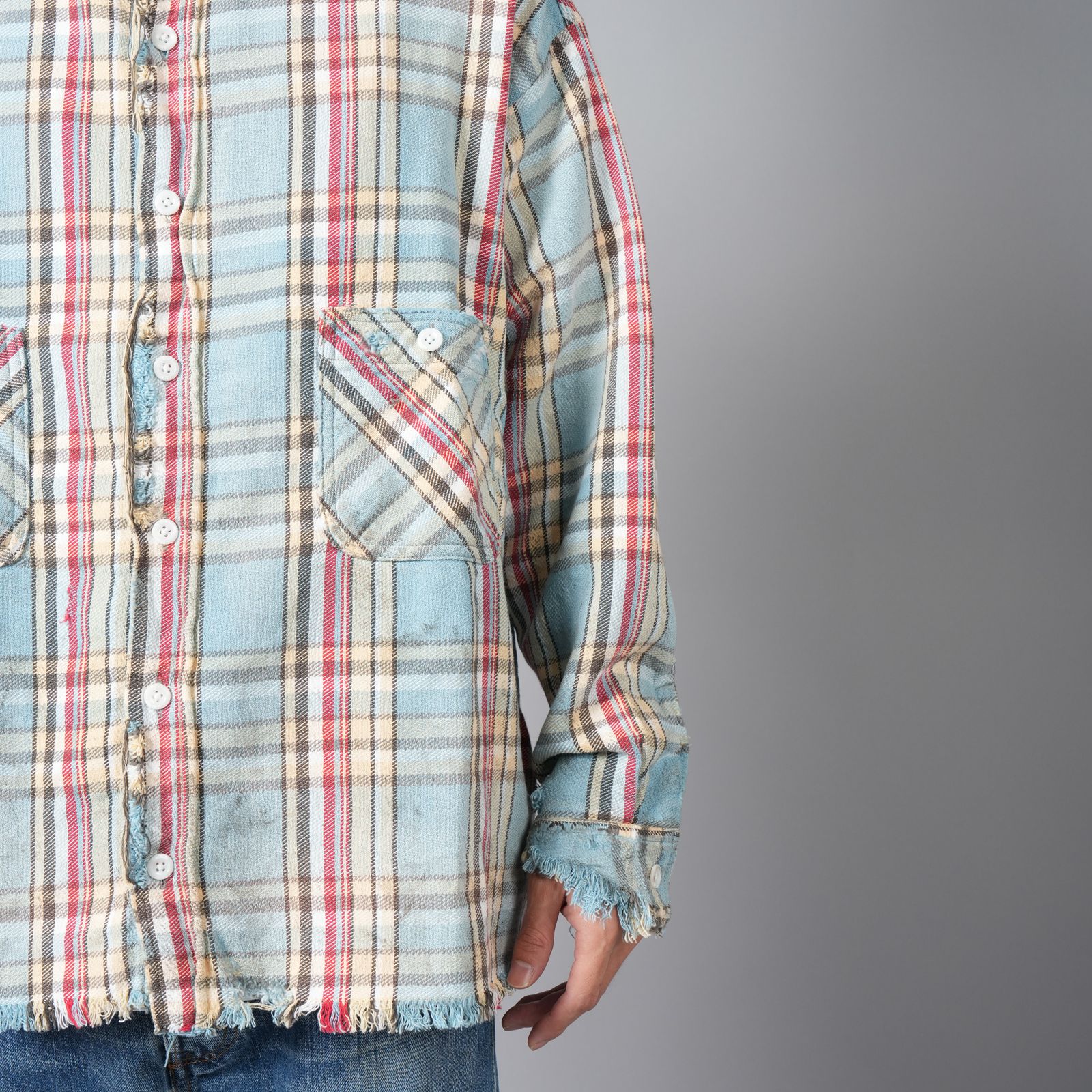 【ラスト1点】【限定】SM-YS1-0000-C37 / LM_FLANNEL SHIRT / MULTI / ネルシャツ (マルチ)