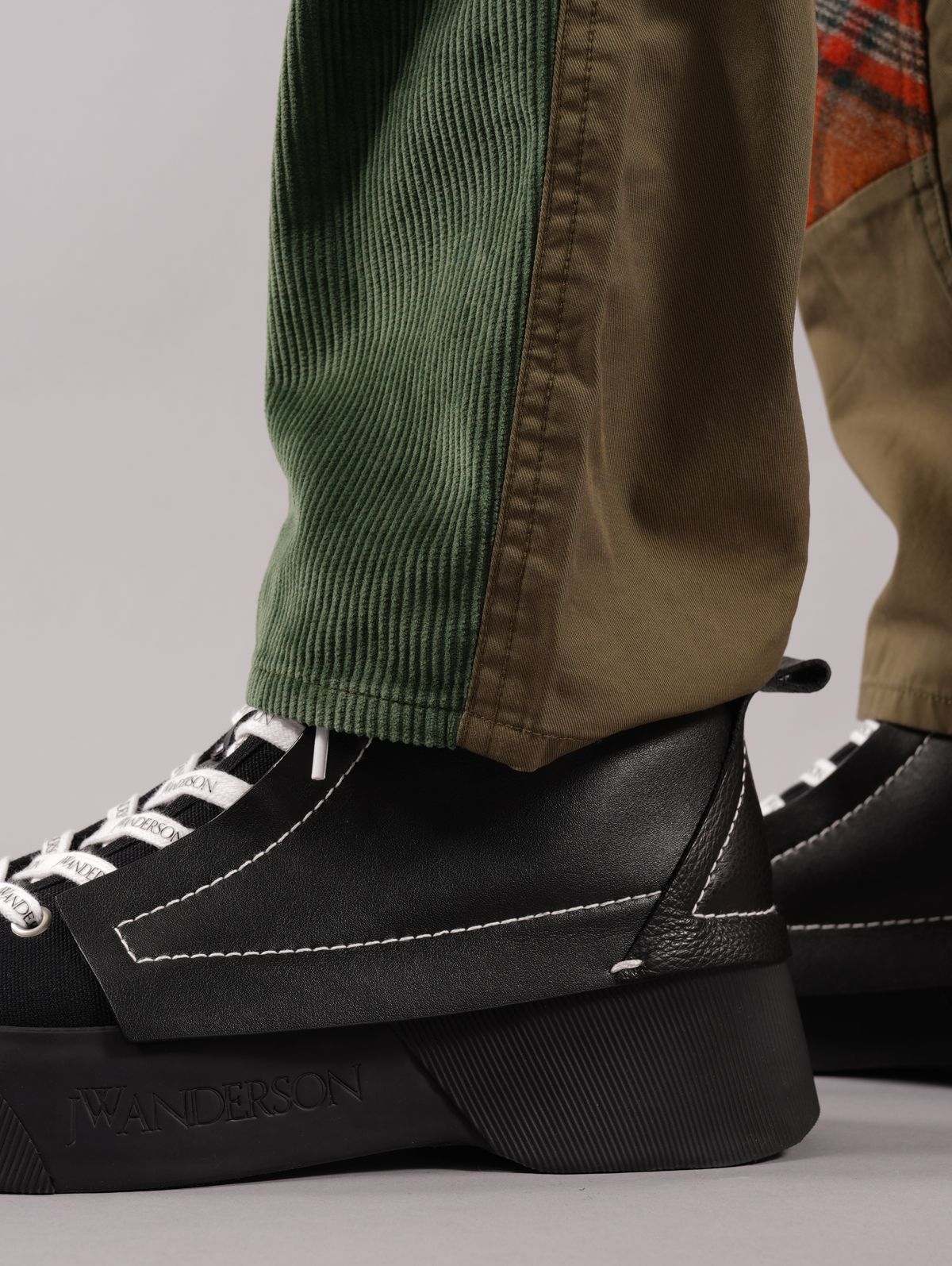 JW ANDERSON - CROPPED PATCHWORK FATIGUE TROUSERS / クロップド