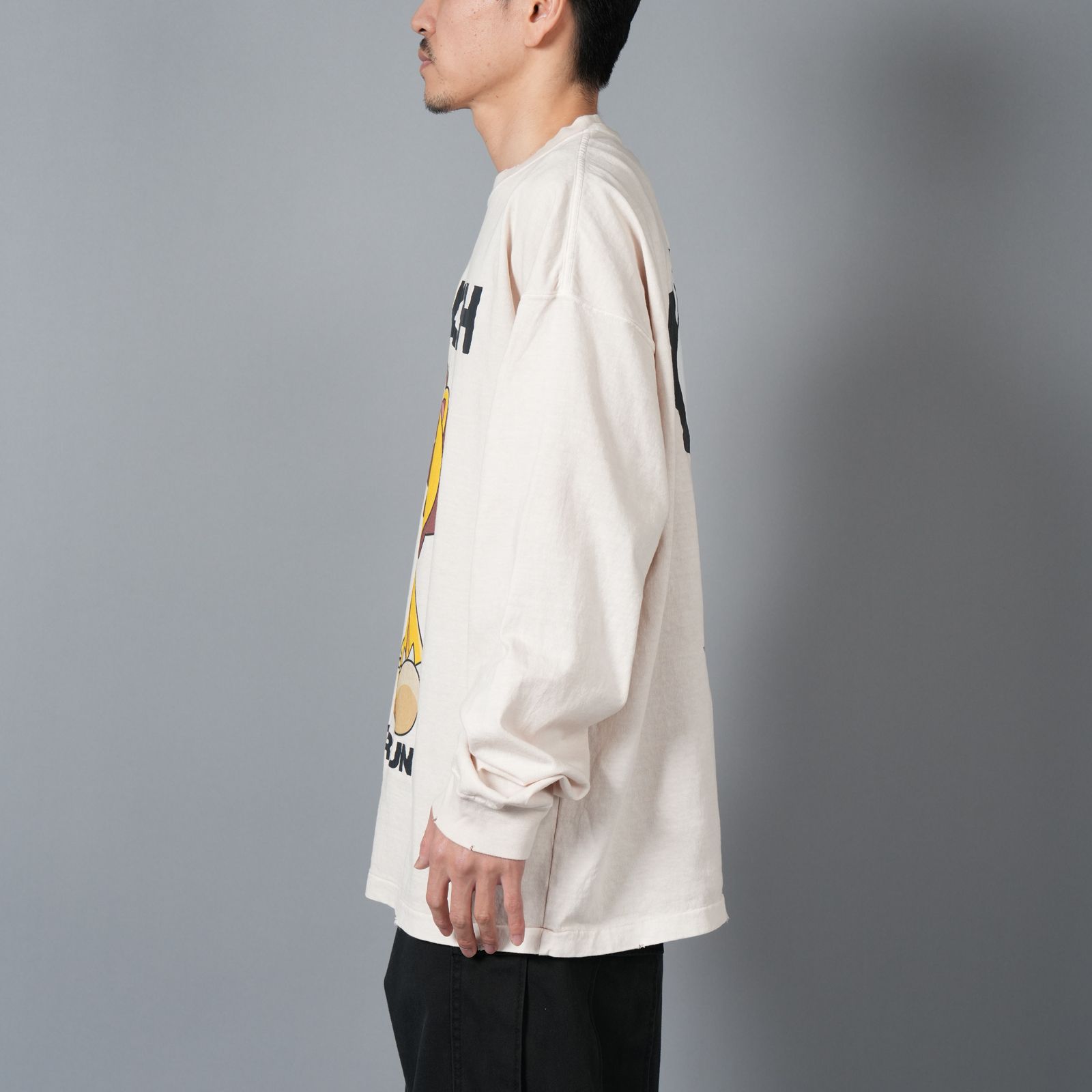 【ラスト1点】[BLEACH / ブリーチ]  TBLM24AM007 / L/S T-Shirt (KON) / ロンT・カットソー (ホワイト)
