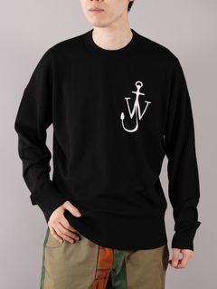 ラスト1点 / ANCHOR CREWNECK JUMPER / アンカークルーネック ジャンパー (ブラック)