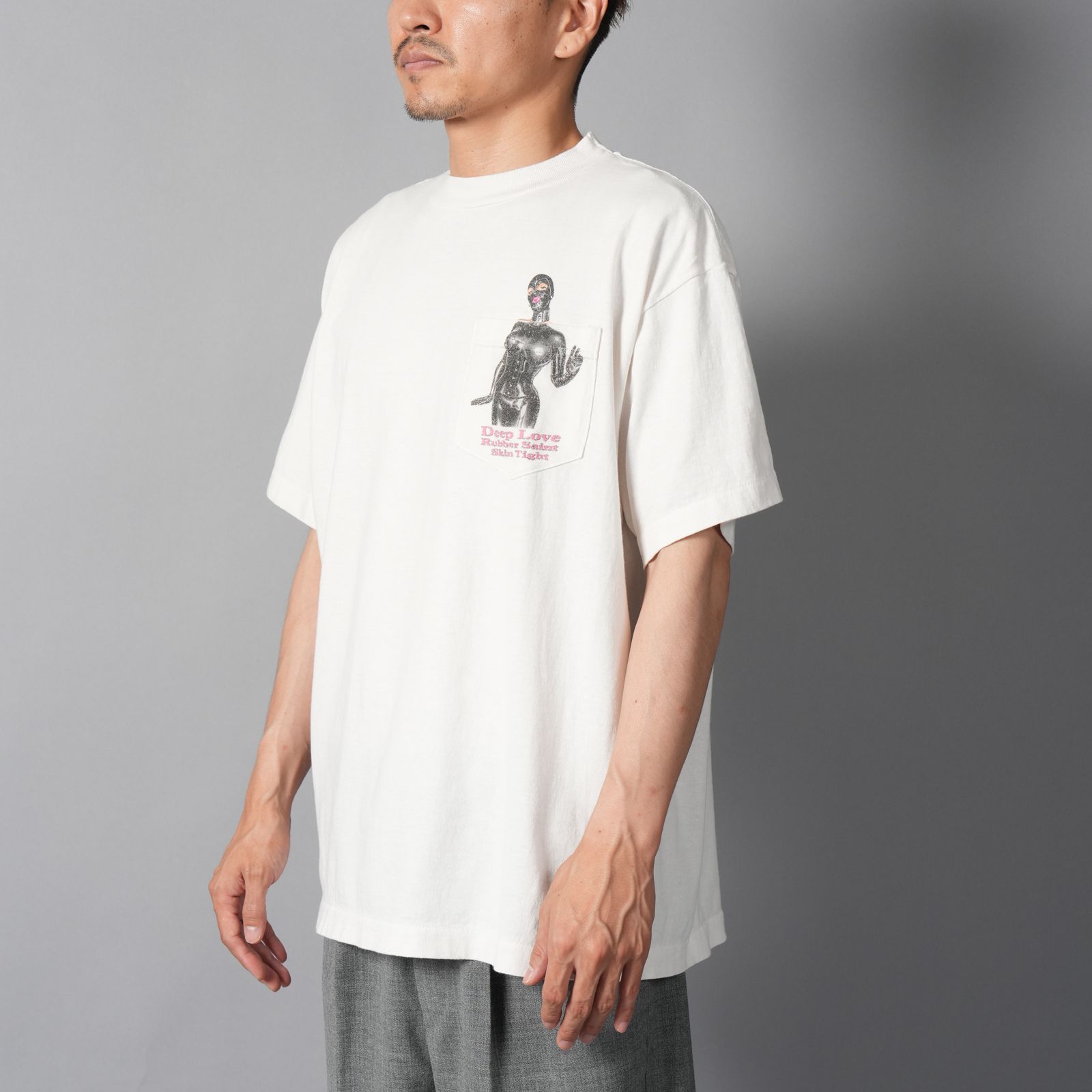 【残りわずか】SM-MK1-0000-013 / SS T-SHIRT / POCKET / WHITE / Tシャツ (ホワイト)