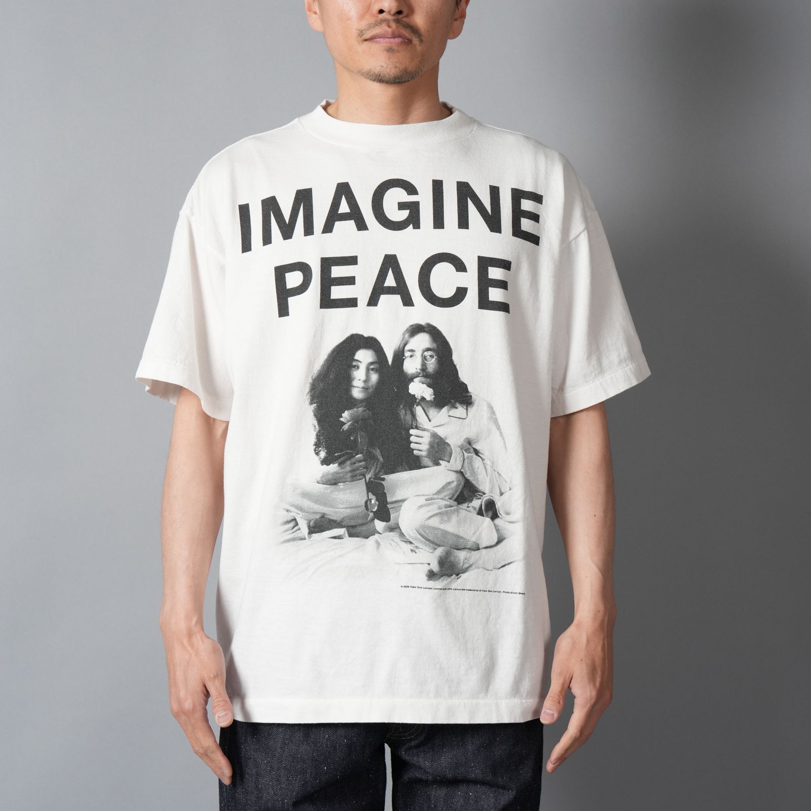 【ラスト1点】【コラボ】SM-MK8-0000-C27 / JL_SS T-SHIRT / IMAGINE PEACE / WHITE / Tシャツ(ホワイト)