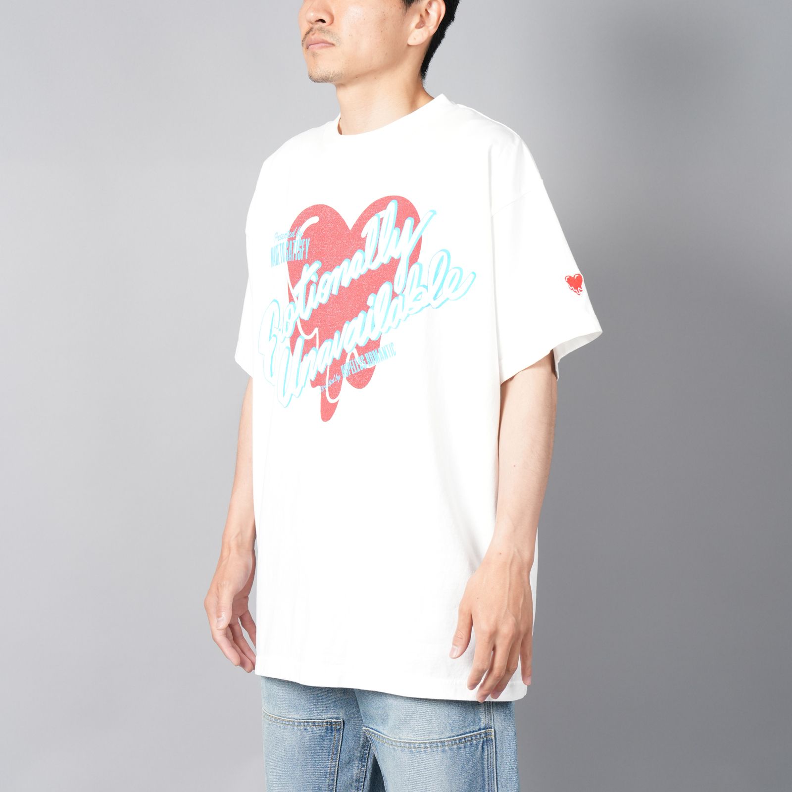 【ラスト1点】MADE TO SATISIFY TEE / メイドトゥーサティスファイ Tシャツ (ホワイト)