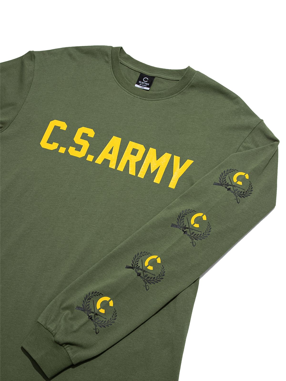 C.S. ARMY L/S T-SHIRT / アーミー ロングスリーブ Tシャツ (グリーン)