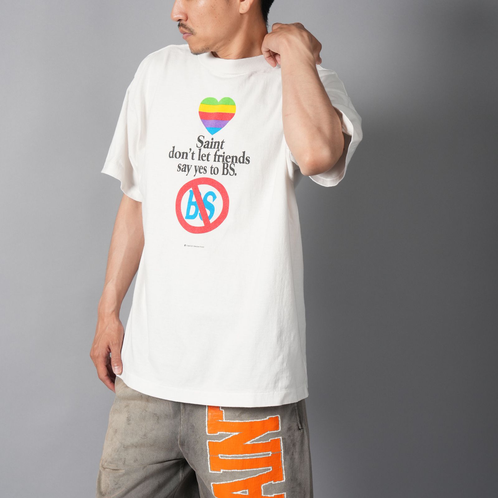 【ラスト1点】SM-MK1-0000-014 / SS T-SHIRT / don't / WHITE / Tシャツ  (ホワイト)