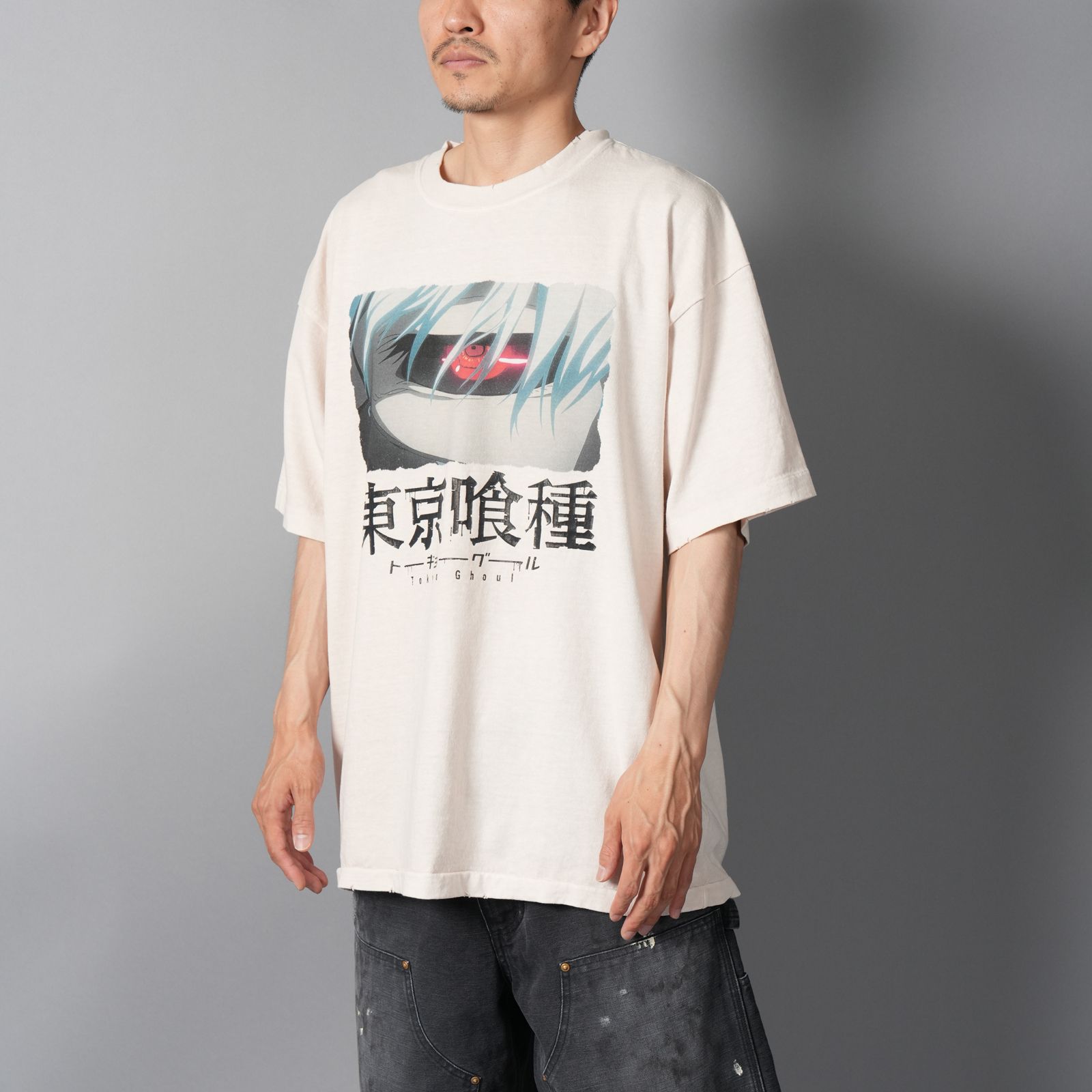 [東京喰種]  TTGM25SM004 / S/S T-Shirt  (KANEKI BACK BORN)  / Tシャツ (ホワイト)