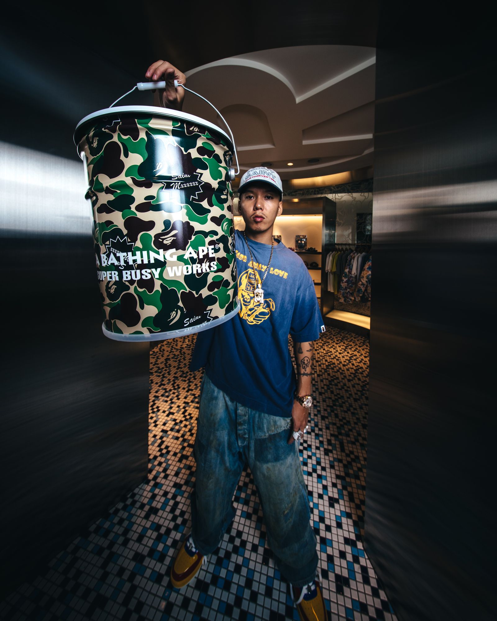 【コラボ】SM-MK8-0000-C61 / BAPE_CAN STOOL / CAMO / カンスツール (カモフラージュ)