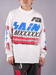 ラスト1点 / SM-S22-0000-034 / LS TEE / MOTO /WHITE / ロングスリーブ モト  (ホワイト)