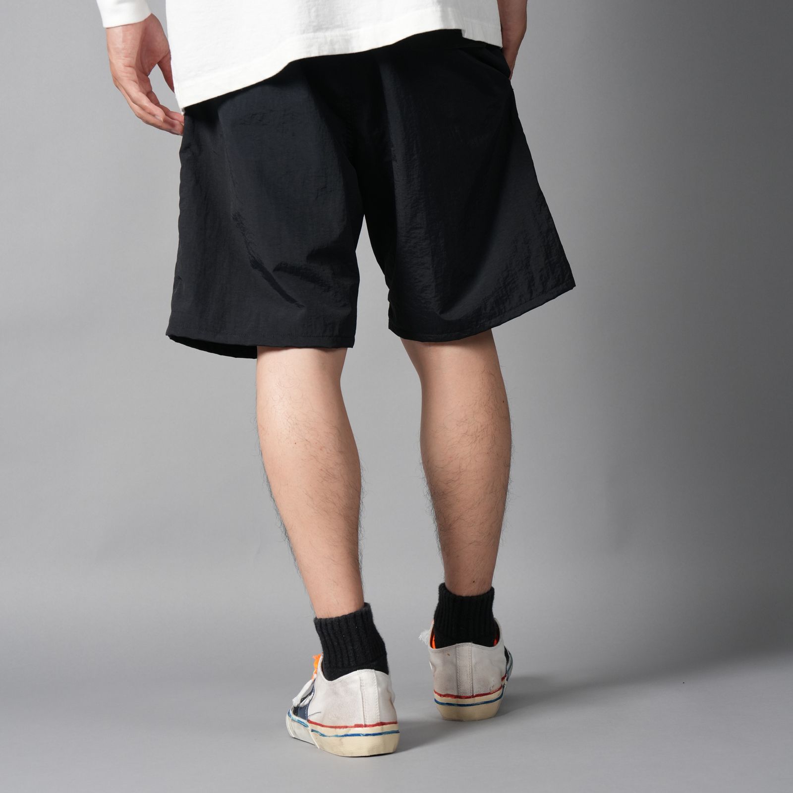 SM-MK8-0000-071 / NYLON SHORTS  / I LOVE SAINT / BLACK / スイムショーツ  (ブラック)