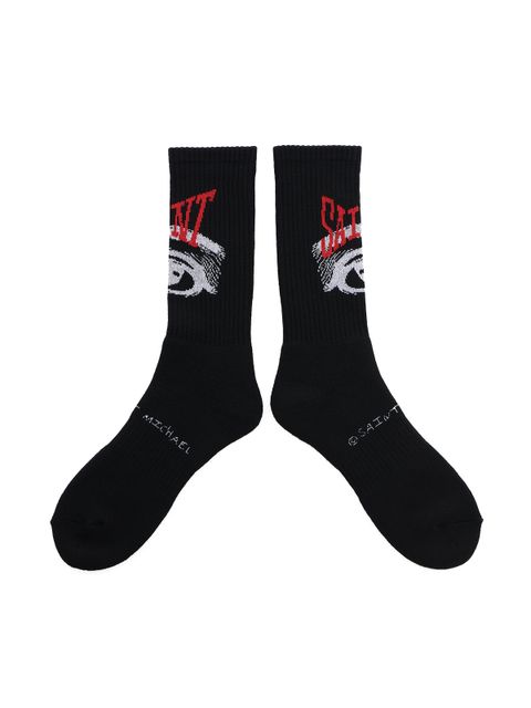 SM-A22-0000-101 / SOCKS / EYE / BLACK / ソックス アイ   (ブラック)