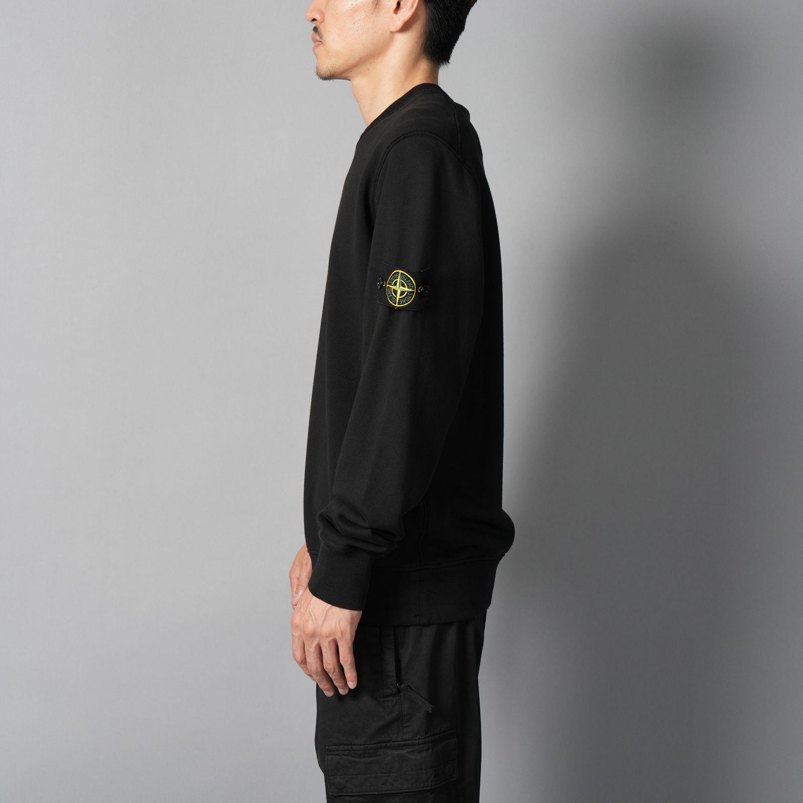 【定番アイテム】 6100060/6100044/63051 / ORGANIC COTTON FLEECE / トレーナー / クルーネックスウェット 【ガーメントダイ】  (ブラック)