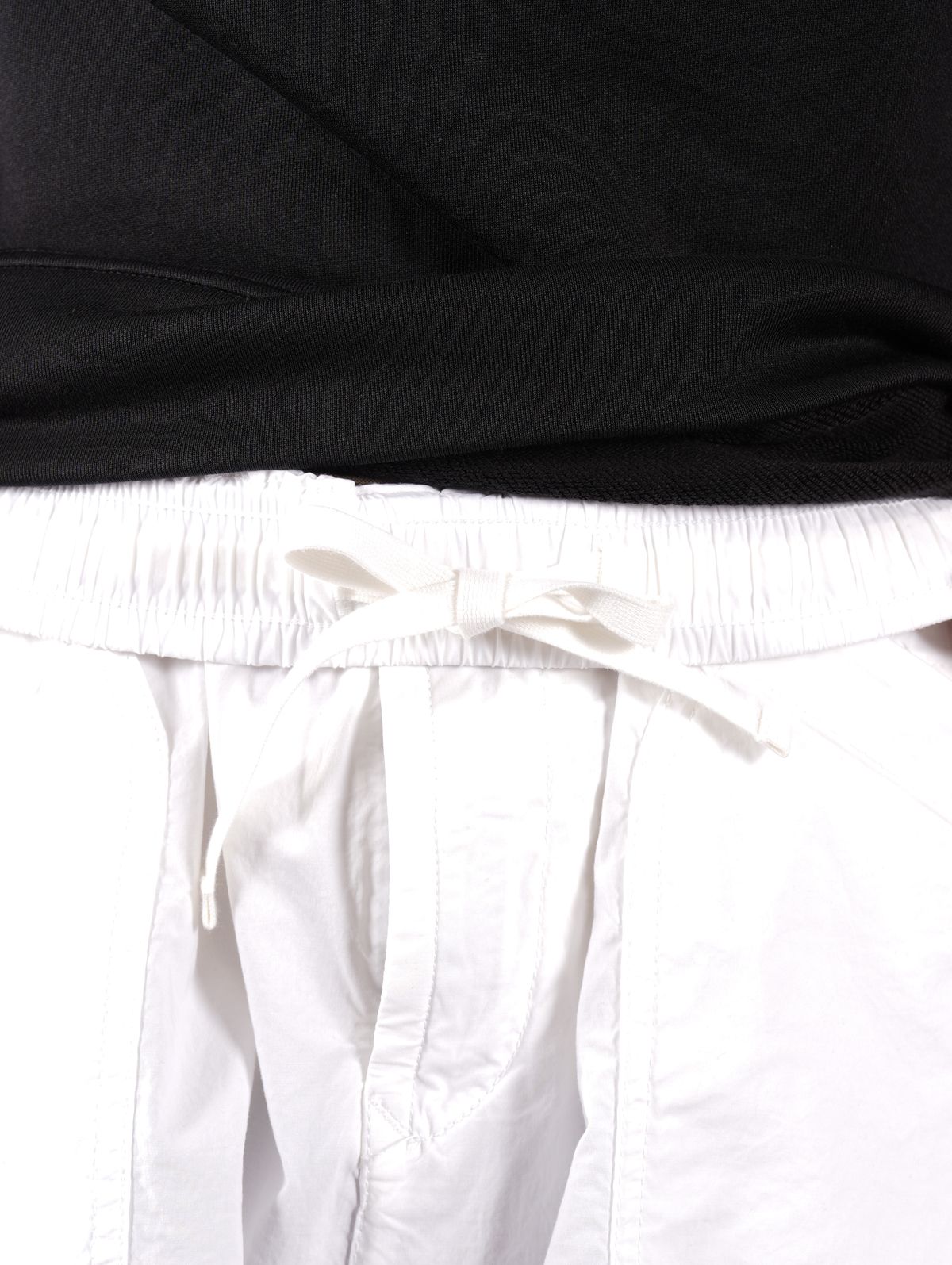 ラスト1点 / STRETCH COTTON TELA 'PARACADUTE'_GARMENT DYED / ハーフパンツ (ホワイト)