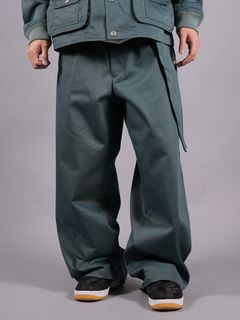 【ラスト1点】 DICKIES BELTED BIG HEART PANTS / ディッキーズ  ベルテッド ビッグ ハート パンツ (スモークブルー)