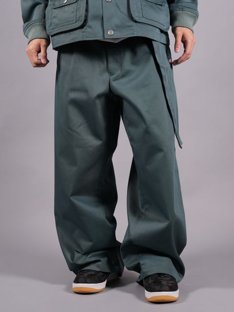 【ラスト1点】 DICKIES BELTED BIG HEART PANTS / ディッキーズ  ベルテッド ビッグ ハート パンツ (スモークブルー)