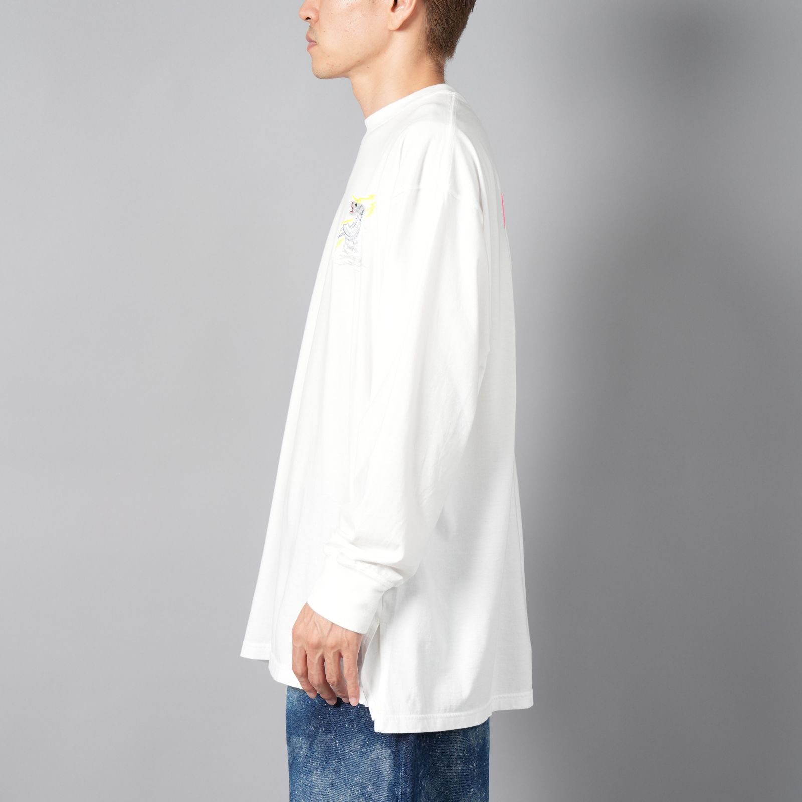 SKA LONG TEE / スカ ロングスリーブTシャツ  (ホワイト)