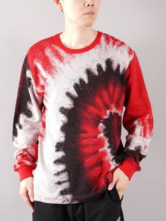 ラスト1点 / TIE DYE JQ KNIT / タイダイ ジャガード ニット (レッド)