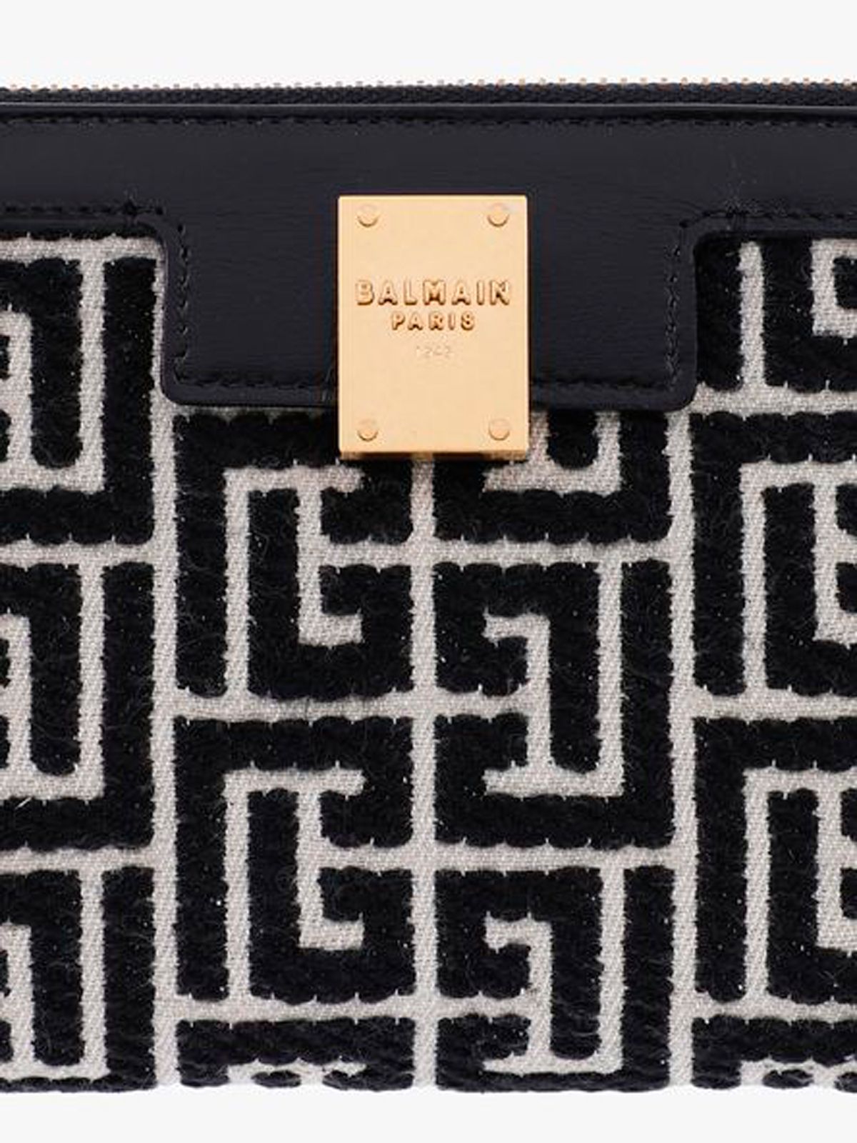 【ラスト1点】1945 ZIP WALLET / モノグラム ジャカード ジップウォレット (財布) / ブラック・ホワイト / ユニセックス