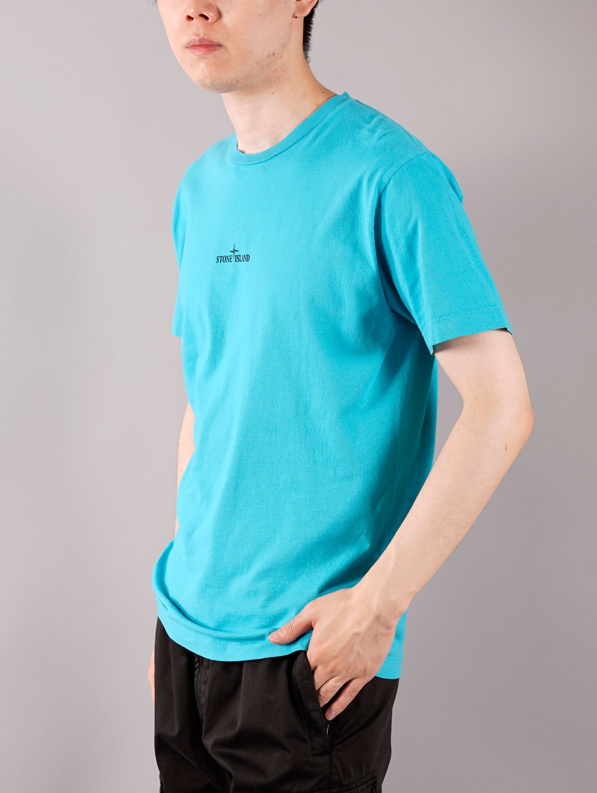 STONE ISLAND - プリント Tシャツ / ターコイズ [2NS84 STONE ISLAND - プリント Tシャツ / ターコイズ [2NS84