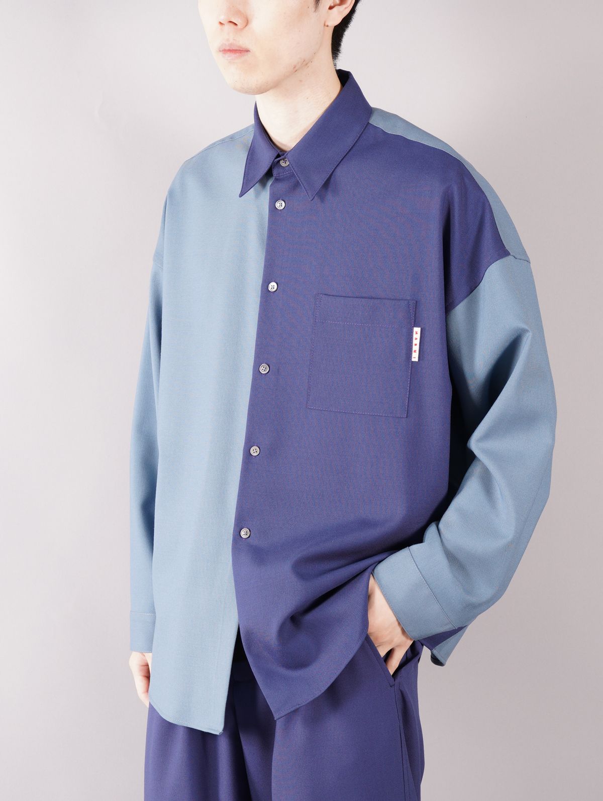 MARNI - 【ラスト1点】トロピカルウール シャツ / 胸ポケット / 長袖 
