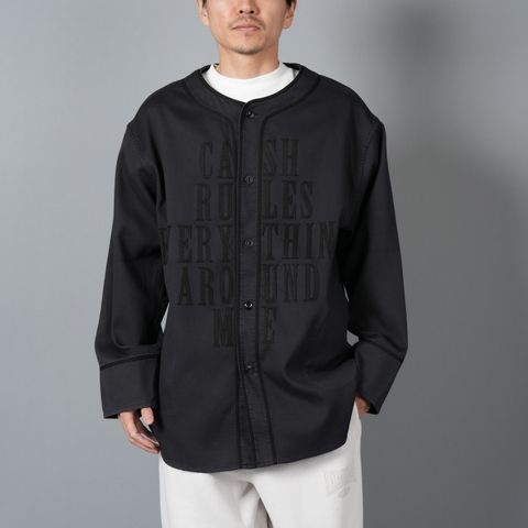 【ラスト1点】BASEBALL SHIRTS "C.R.E.A.M" (L/S) / ベースボールシャツ (ブラック)