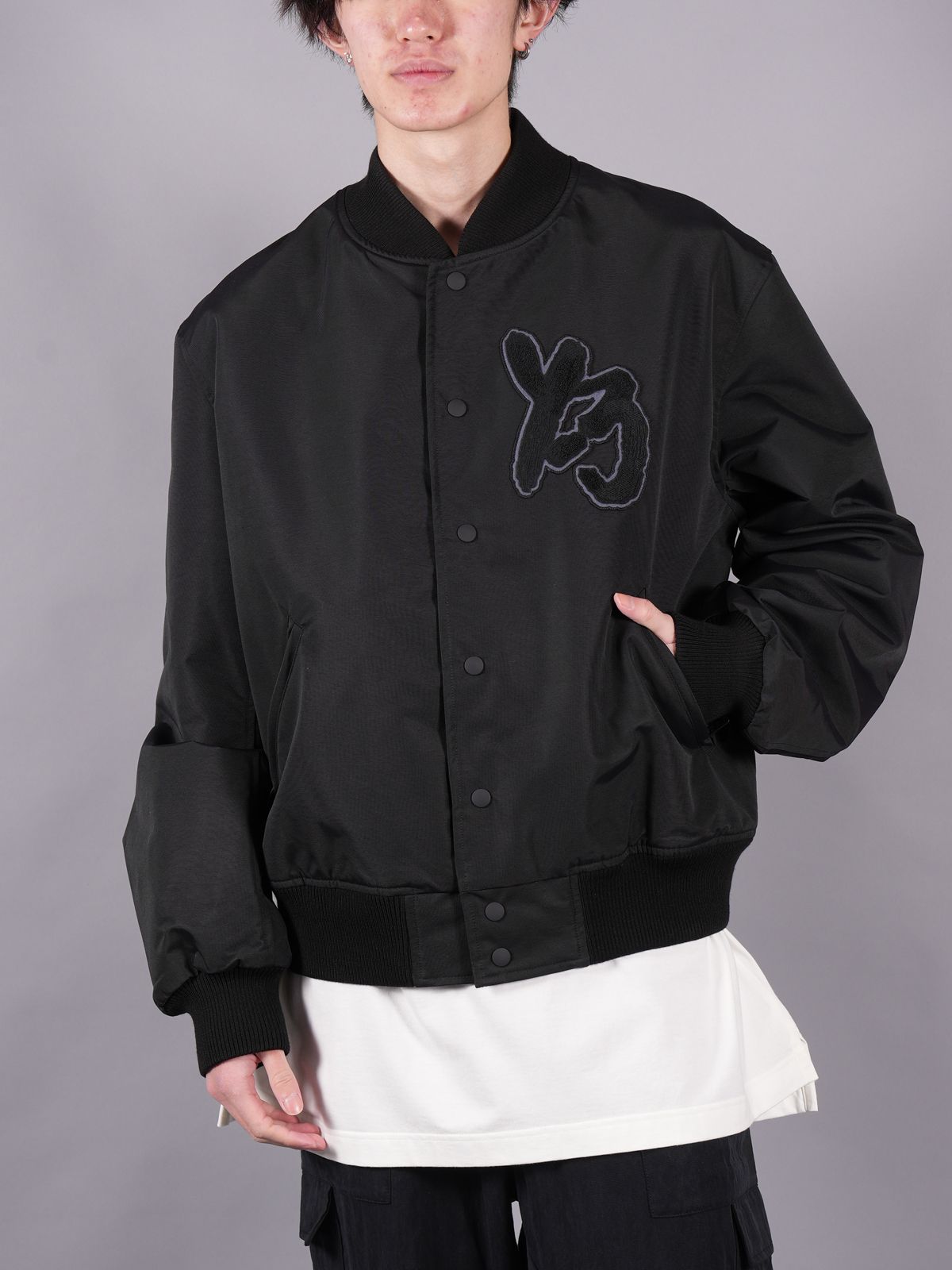 Y-3 - 【ラスト1点】 VARSITY JACKET / ヴァーシティージャケット (ブラック/ブラック) | Confidence