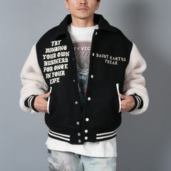 【残りわずか】【コラボ】SM-YS1-0000-C08 / CP_VARSITY JKT / LMA / BLACK / ヴァーシティジャケット  (ブラック)