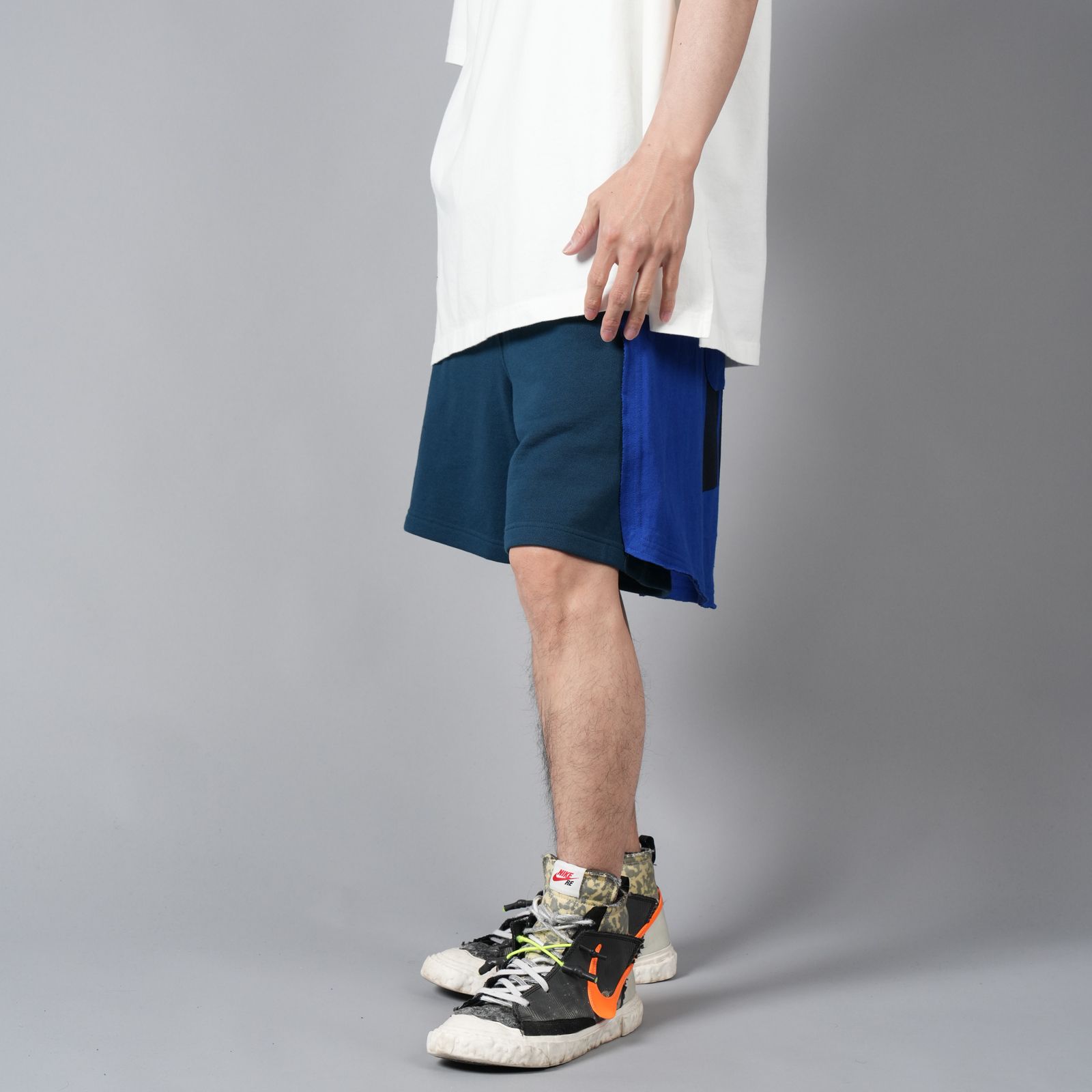 【ラスト1点】 BARS SWEAT SHORTS / セブンバー スウェットショーツ (ペトロル)