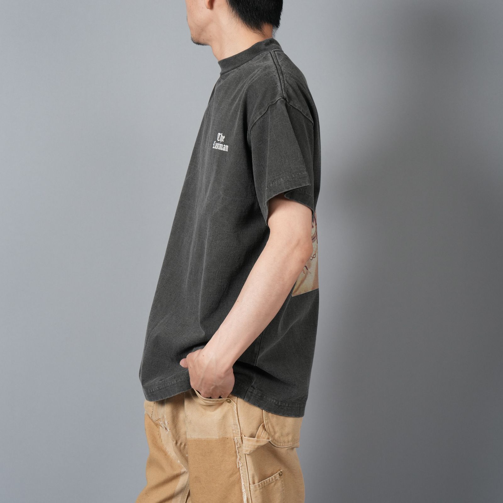 【ラスト1点】PRINTED TEE SHIRTS "HUG" / プリントTシャツ ラストマン ハグ / Tシャツ (ブラック)
