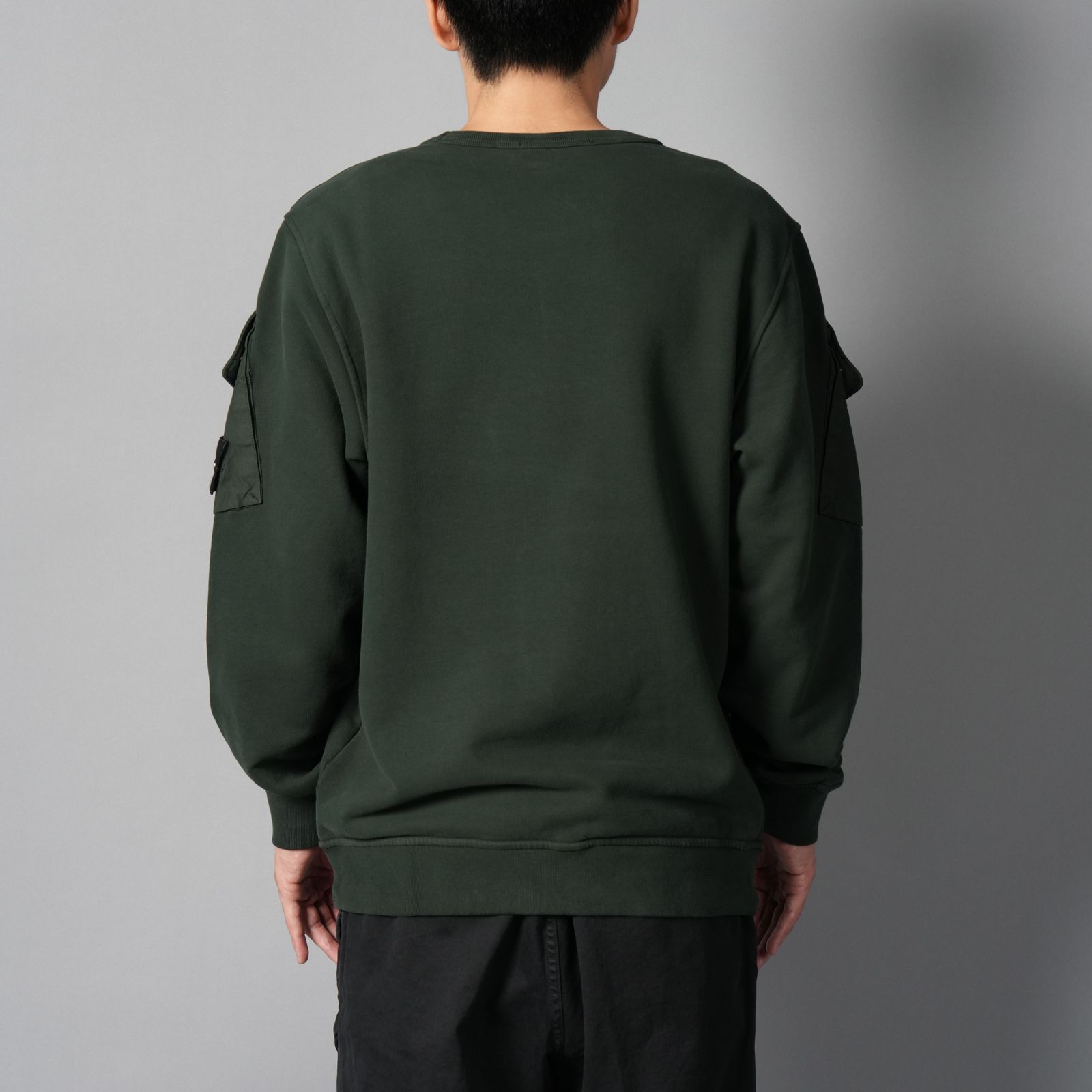6100008 / BRUSHED ORGANIC COTTON FLEECE / クルネックスウェット・トレーナー [ガーメントダイ](ジュニパー)