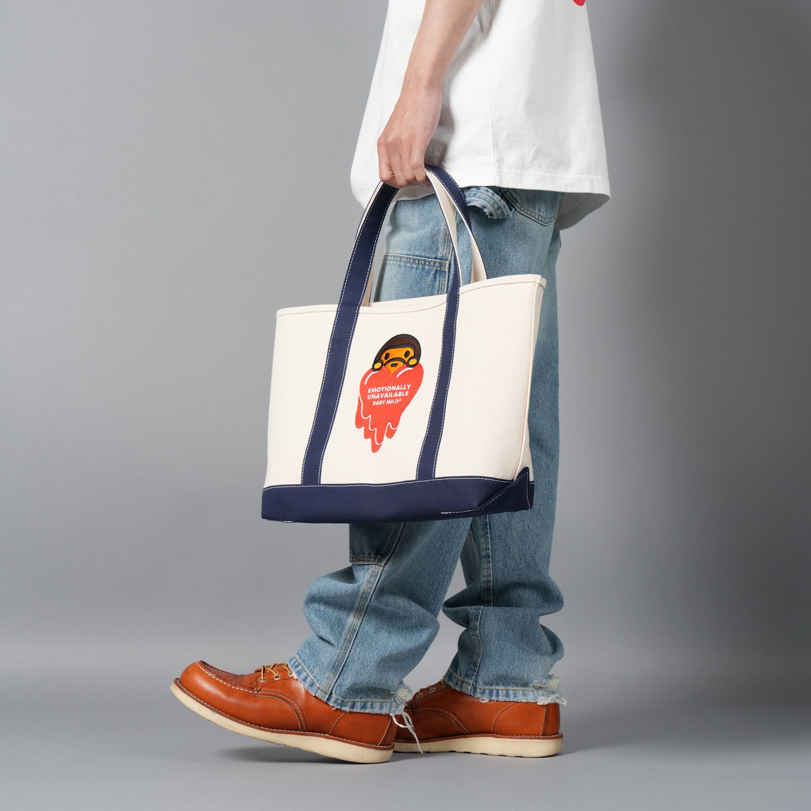 【ラスト1点】【コラボ】EU-HR8-0000-C37 / EU MILO TOTE / NAVY / トートバック  (ネイビー)