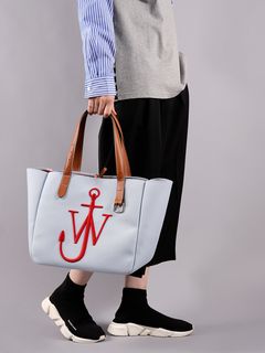 ラスト1点 / RECYCLED CANVAS BELT TOTE / リサイクルド キャンバス トート バック (レッド/ブルー)