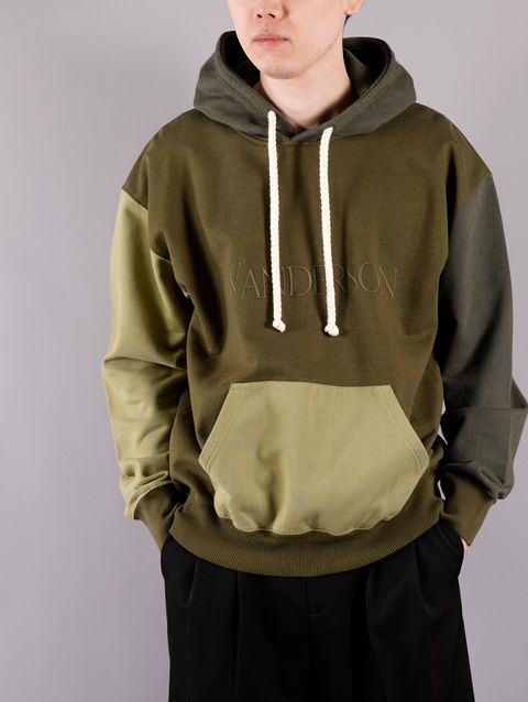 COLOR BLACK HOODIE / カラーブロックフーディー (グリーン)