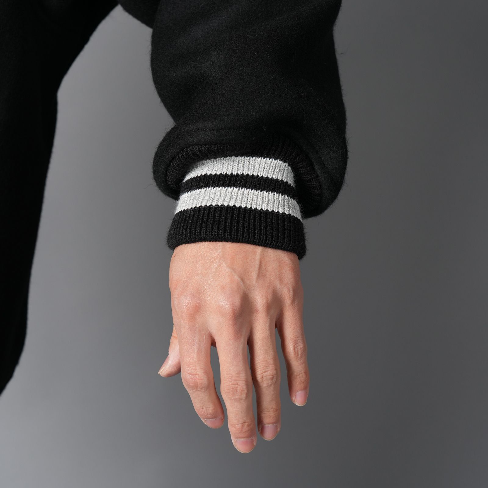 【残りわずか】【コラボ】SM-MK8-0000-C34 / BH_VARSITY JKT / SNT HUNTER / BLK / スタジャン (ブラック)