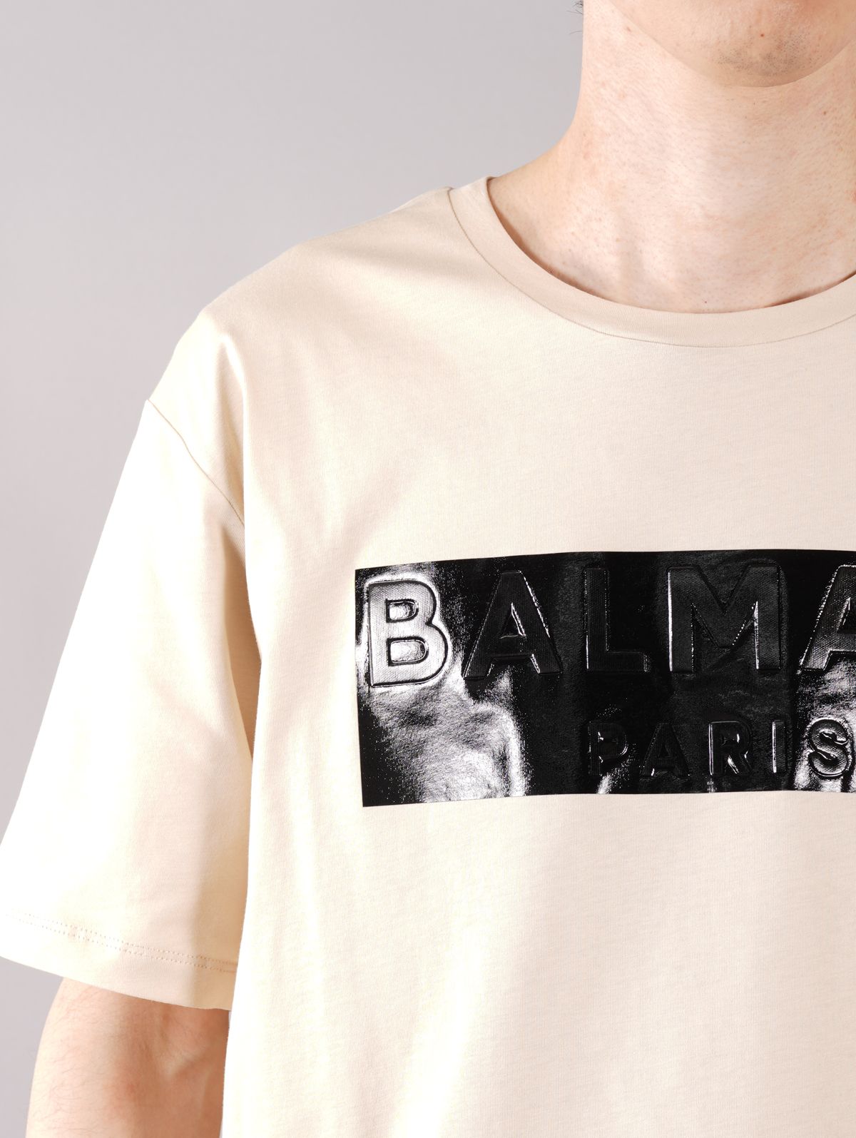 BALMAIN - 【ラスト1点】 BALMAIN TAPE T-SHIRT / ロゴ テープ Tシャツ 