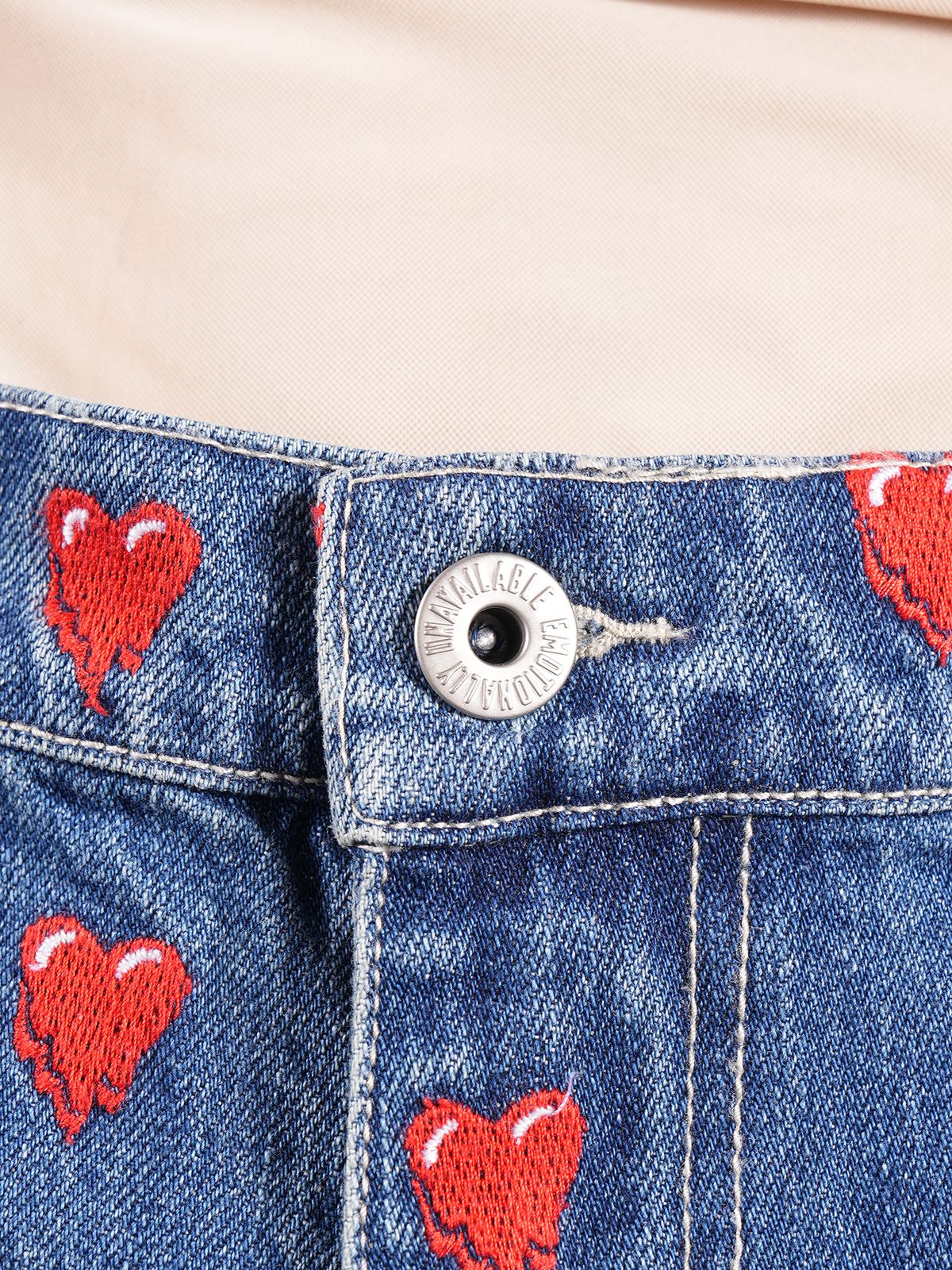 Emotionally Unavailable - EU LOGO PATTERN DENIM PANTS / デニム